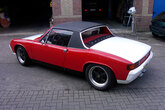 Rear bumper for Porsche 914-6 painted and chromed - made from fiberglass.