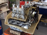 Amber coloured engine shroud for Porsche 914-6 engine