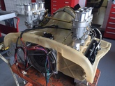 Honey coloured engine tinware for Porsche 914 engine