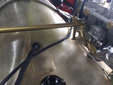 Detailed picture of a Porsche 914 engine tinware made from amber coloured fibreglass