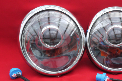 LED Scheinwerfer Komplett Set für Porsche 911/912/964 65-94 chrom - Paar (plug and play)