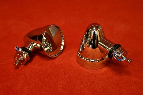 Electrical "Singer Look" exterior mirrors 911 / 964 / 993 Coupe in chrome plated - clear