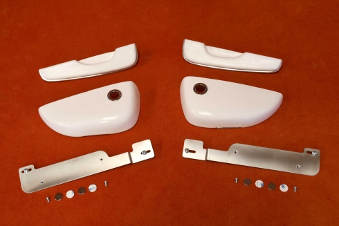 Türtaschen im Singer Style für 911 / 964 / 993 - farblos eloxiert