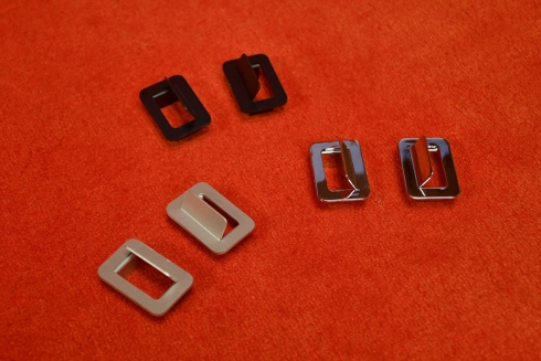 Backdate Türgurt Rosetten 911 / 964 / 993 Aluminium - silber/klar eloxiert