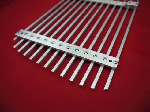 Lufteinlassgitter für Motorhaube / Spoiler und Entenbürzel - Aluminum gebürstet