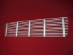 Engine grille for duck tail, engine lid and rear spoiler - Aluminum brushed