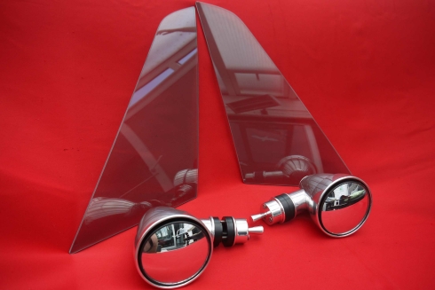 manual mirror in "Singer Style" for triangular windows (included) - Targa/Convertible